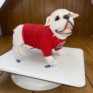 Georgia Bulldogs Uga Mascot Figurine Meico Inc Red Sweater Spiked Collar 11 Inch